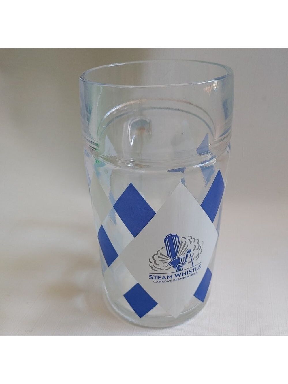 2020 Steam Whistle 1L Glass Stein Plaid